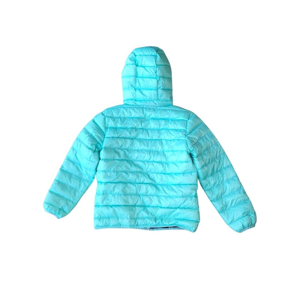 Eddie Bauer Girls Reversible Down Hooded Puffer Jacket Floral Girls Medium 10/12 - Picture 5 of 9